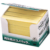 スリーエム(3M) ポストイット ふせん 付箋 再生紙 75mm×12.5mm イエロー 1箱（20冊入） 5601-Y