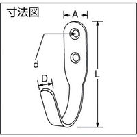アイテック 光 Jフック 黒 KFB-41 1個 381-5391
