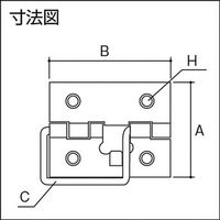 ストロング金属 STRONG ストロング丁番掛金 ステンレス N型38mm CK-N-SU-38 1個 380-1705