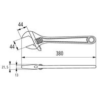 エスコ 375mm/43mm モンキーレンチ EA530B-375 1丁（直送品）