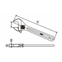 エスコ 600mm/67mm モンキーレンチ(大型) EA530G-600 1丁（直送品）