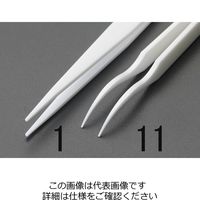 エスコ 125mm 先丸セラミックピンセット(スジ無し) EA595VC-1 1本（直送品）