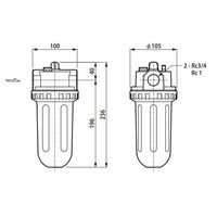 エスコ Rc 3/4” ルブリケータ EA153CC-26 1個（直送品）