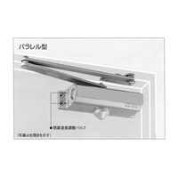 エスコ 65kg以下 ドアクローザー(パラレル型/アンバー) EA951LD-3A 1個（直送品）