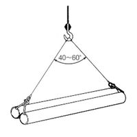 エスコ 750kg パイプ用吊フック EA987NG-3 1個（直送品）