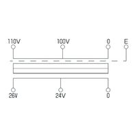 エスコ 200VA/100V・110V ダウントランス(保護シールド付) EA815ZY-24 1個（直送品）