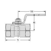 エスコ Rc 1” ボールバルブ(ステンレス製) EA470AC-10 1個（直送品）