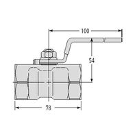 エスコ Rc1・1/4” ボールバルブ(ステンレス製) EA470AC-12 1個（直送品）
