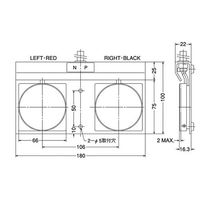 エスコ AC250V/5A [1c]薄型2連フットスイッチ EA940FE-2 1個（直送品）