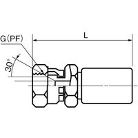 エスコ（esco） 25.4mmx1.5m/ 7.0MPa 高圧ホース/油圧用金具付 1本 EA125TA-15E（直送品）