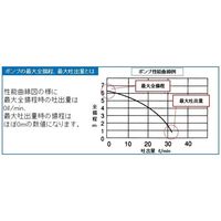 エスコ AC100V(50Hz)/50mm 水中ポンプ(一般工事用) EA345RY-50 1台（直送品）