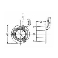 エスコ AC200V/92mm 強力ブザー EA940DD-33 1個（直送品）