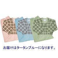 介護用ねまき コンビネーション 5738-TA タータンブルー M 日本エンゼル ABC120327087（直送品）