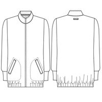 ナガイレーベン ジップアップブルゾン 男女兼用 ディープネイビー M RJ-2470