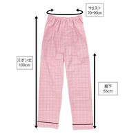 住商モンブラン 患者衣（男女兼用）パンツ ピンク L 59-485