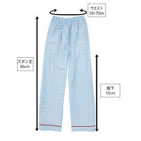 住商モンブラン 患者衣（男女兼用）パンツ ブルー S 59-481