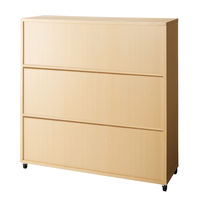 アスプルンド 木製ロッカー 幅1200×奥行400×高さ1265mm ナチュラル 1台（2梱包）キャスター（ストッパー付）収納 ウッドラック