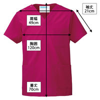 KAZEN 男女兼用スクラブ 133-93-L 1枚　スクラブ（直送品）