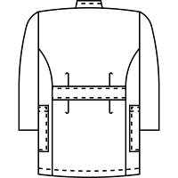 KAZEN メンズ医務衣（七分袖） オフホワイト L 246-10　白衣（直送品）