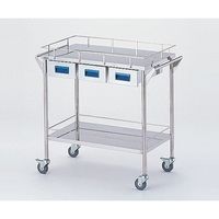 アズワン ストレージステンレスカート 2段 ブルー (幅750mm/引き出し3個) CHW-2H 1台 8-7466-03（直送品）