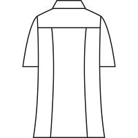 住商モンブラン メンズジップアップジャケット（半袖） 医務衣 ホワイト S 72-982　白衣（直送品）