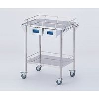 アズワン ストレージステンレスカート 2段 ブルー (幅600mm/引き出し2個) CHS-2H 1台 8-7466-01（直送品）