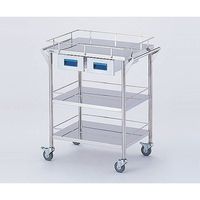 アズワン ストレージステンレスカート 3段 ブルー (幅600mm/引き出し2個) CHS-3H 1台 8-7466-02（直送品）