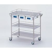 アズワン ストレージステンレスカート 3段 ブルー (幅750mm/引き出し3個) CHW-3H 1台 8-7466-04（直送品）