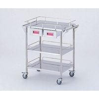 アズワン ストレージステンレスカート 3段 ピンク (幅600mm/引き出し2個) CHS-3H-P 1台 8-2529-02（直送品）