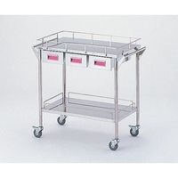 アズワン ストレージステンレスカート 2段 ピンク (幅750mm/引き出し3個) CHW-2H-P 1台 8-2529-03（直送品）