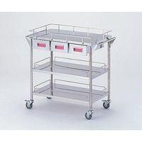 アズワン ストレージステンレスカート 3段 ピンク (幅750mm/引き出し3個) CHW-3H-P 1台 8-2529-04（直送品）