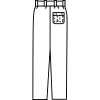 KAZEN メンズスラックス サックスブルー（水色） 88cm 259-11　白衣（直送品）