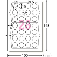 エーワン（A-one）ラベルシール 手書きもプリントもできるラベル プリンタ兼用 封筒 シール はがきサイズ 丸型 28面 12シート  26103