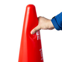 アスクル 「現場のチカラ」 コーン赤(駐車禁止：白文字) CCR-1 1本  オリジナル