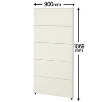 【軒先渡し】サンテック CFパネル レザータイプ ブロックパネル アイボリー 高さ1869×幅900mm CF-0919L 1枚（直送品）