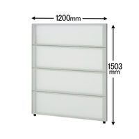 【軒先渡し】サンテック CFパネル 半透明タイプ ブロックパネル ポリスチレン樹脂 高さ1503×幅1200mm（飛沫防止・飛沫対策）1枚（直送品）