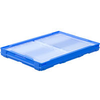 【折りたたみコンテナ】 アスクル 「現場のチカラ」 ペタンコO-40B ブルー 1個  オリジナル