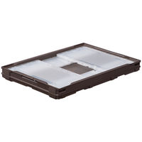 【折りたたみコンテナ】 アスクル 「現場のチカラ」 ペタンコO-30B ブラウン 1個  オリジナル