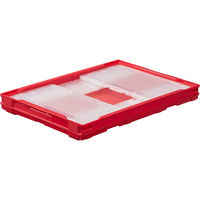 【折りたたみコンテナ】 アスクル 「現場のチカラ」 ペタンコO-30B ピンク 1個  オリジナル