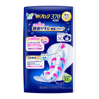 【生理用品】 ナプキン 特に多い夜用 羽つき 37cm ロリエ 朝までブロック370 1個（12枚） 花王
