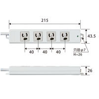 延長コード 電源タップ 二重構造 3m 3ピン 4個口 マグネット付 抜け止め T-WRM3430LG/RS エレコム 1個（直送品）