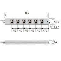 延長コード 電源タップ 二重構造 3m 3ピン 6個口 マグネット付 抜け止め T-WRM3630LG/RS エレコム 1個（直送品）