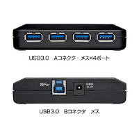 サンワサプライ 4ポートUSB3.0ハブ ブラック USB-HGW410BKN（直送品）