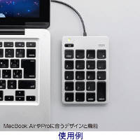 サンワサプライ USB2.0ハブ付テンキー Mac用 有線 うす型メンブレン シルバー NT-M18UHSV 1個（直送品）