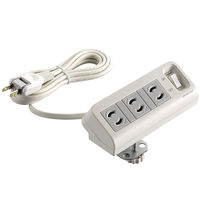 延長コード 電源タップ 2m 2ピン 3個口 一括集中スイッチ クランプ式 固定 抜け止め T-DK2320CBS エレコム 1個
