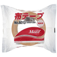 【ガムテープ】 布粘着テープ 0.20mm厚 幅50mm×長さ25m No.8015 黄土 Monf 古藤工業 1巻