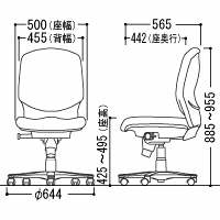 【在庫限り】8VC21A FVF2 |オカムラ VC2 オフィスチェア 肘無し グレー 1脚（取寄品）
