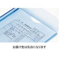 MホルダーA4タテ（マチ付）　乳白　1袋（5枚入）