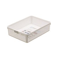 イノマタ化学　ネームバスケットA4　幅244×奥行332×高さ87ｍｍ 4586W　1セット（3個入）