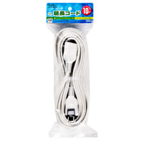 延長コード 電源タップ 2P式 10m 1個口 スイングプラグ トラッキング防止プラグ 朝日電器（ELPA） W-1510NH(W)